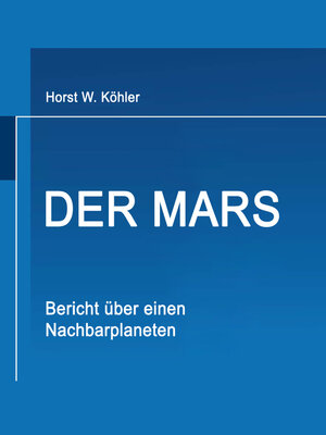 cover image of Der Mars